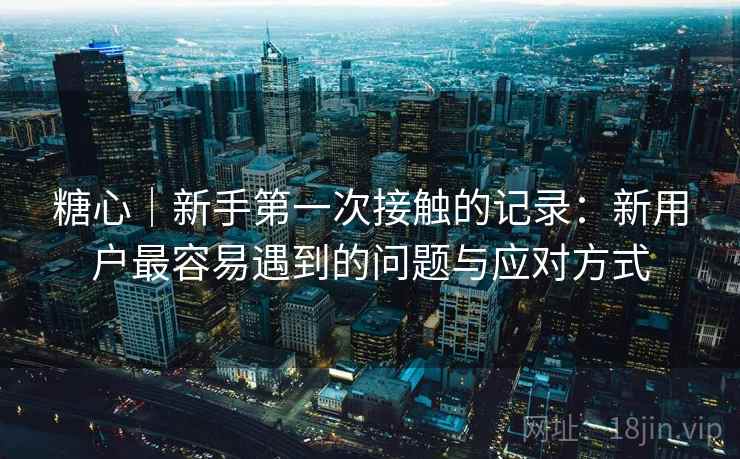 糖心｜新手第一次接触的记录：新用户最容易遇到的问题与应对方式