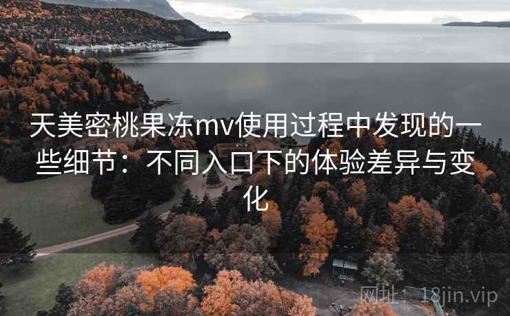 天美密桃果冻mv使用过程中发现的一些细节:不同入口下的体验差异与变化 天美密桃果冻mv使用过程中发现的一些细节:不同入口下的体验差异与变化