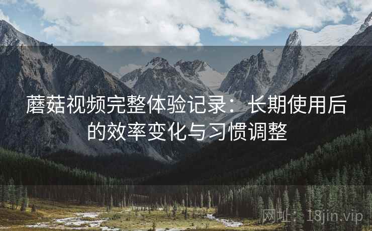 蘑菇视频完整体验记录：长期使用后的效率变化与习惯调整