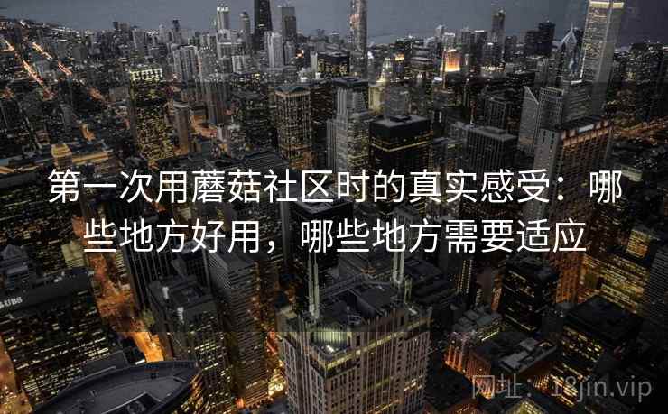 第一次用蘑菇社区时的真实感受:哪些地方好用,哪些地方需要适应 第一次用蘑菇社区时的真实感受:哪些地方好用,哪些地方需要适应