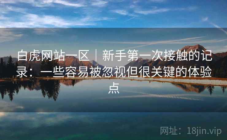 白虎网站一区|新手第一次接触的记录:一些容易被忽视但很关键的体验点 白虎网站一区|新手第一次接触的记录:一些容易被忽视但很关键的体验点