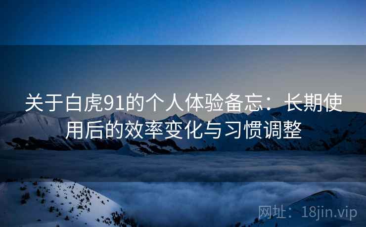 关于白虎91的个人体验备忘：长期使用后的效率变化与习惯调整