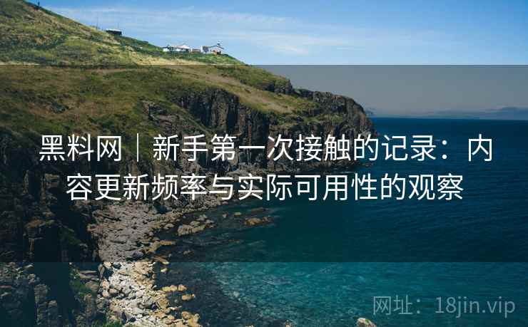 黑料网｜新手第一次接触的记录：内容更新频率与实际可用性的观察