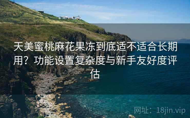 天美蜜桃麻花果冻到底适不适合长期用？功能设置复杂度与新手友好度评估