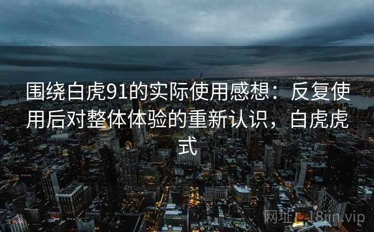 围绕白虎91的实际使用感想：反复使用后对整体体验的重新认识，白虎虎式